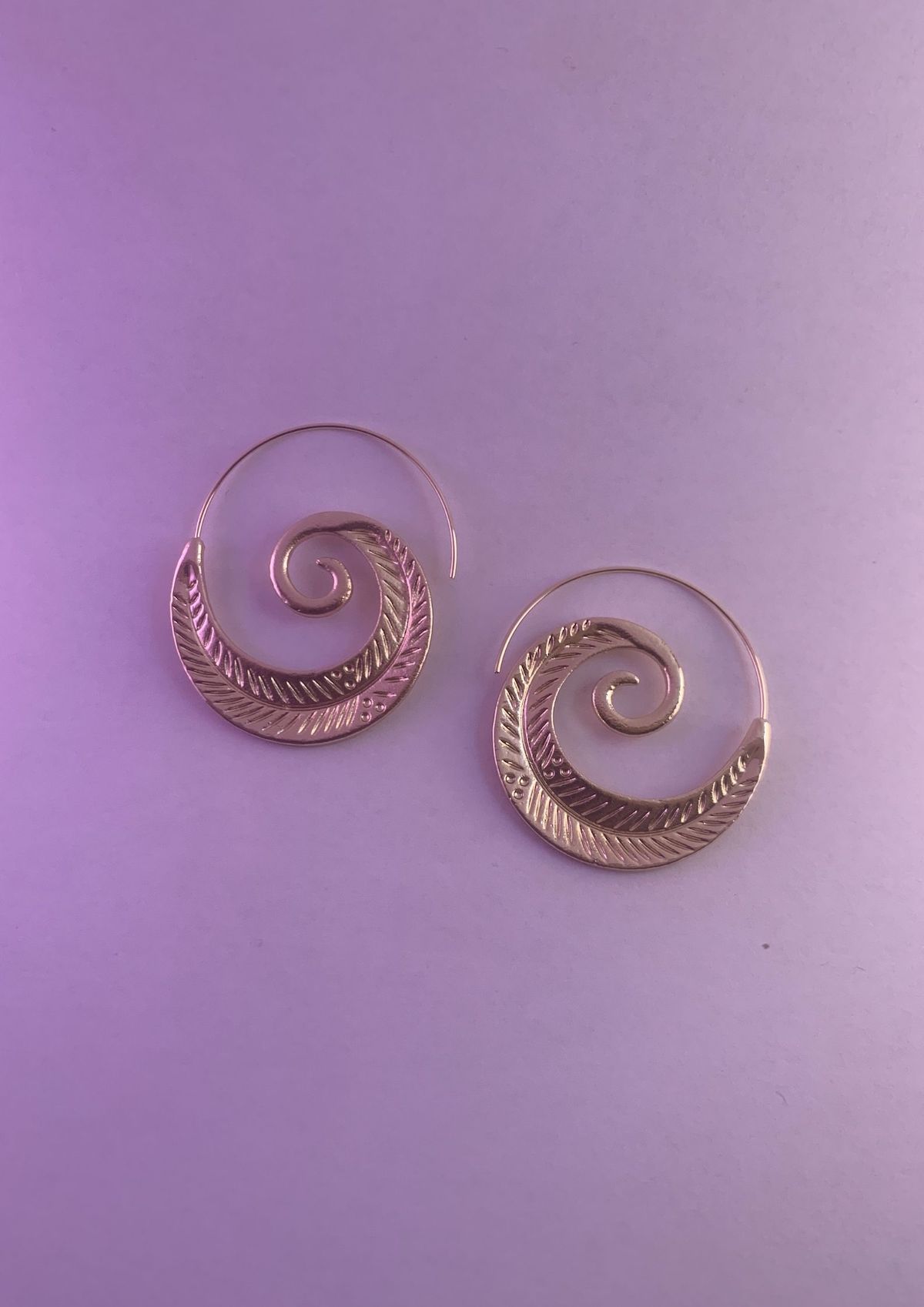 Leaf Spiral Earrings Petitebikers