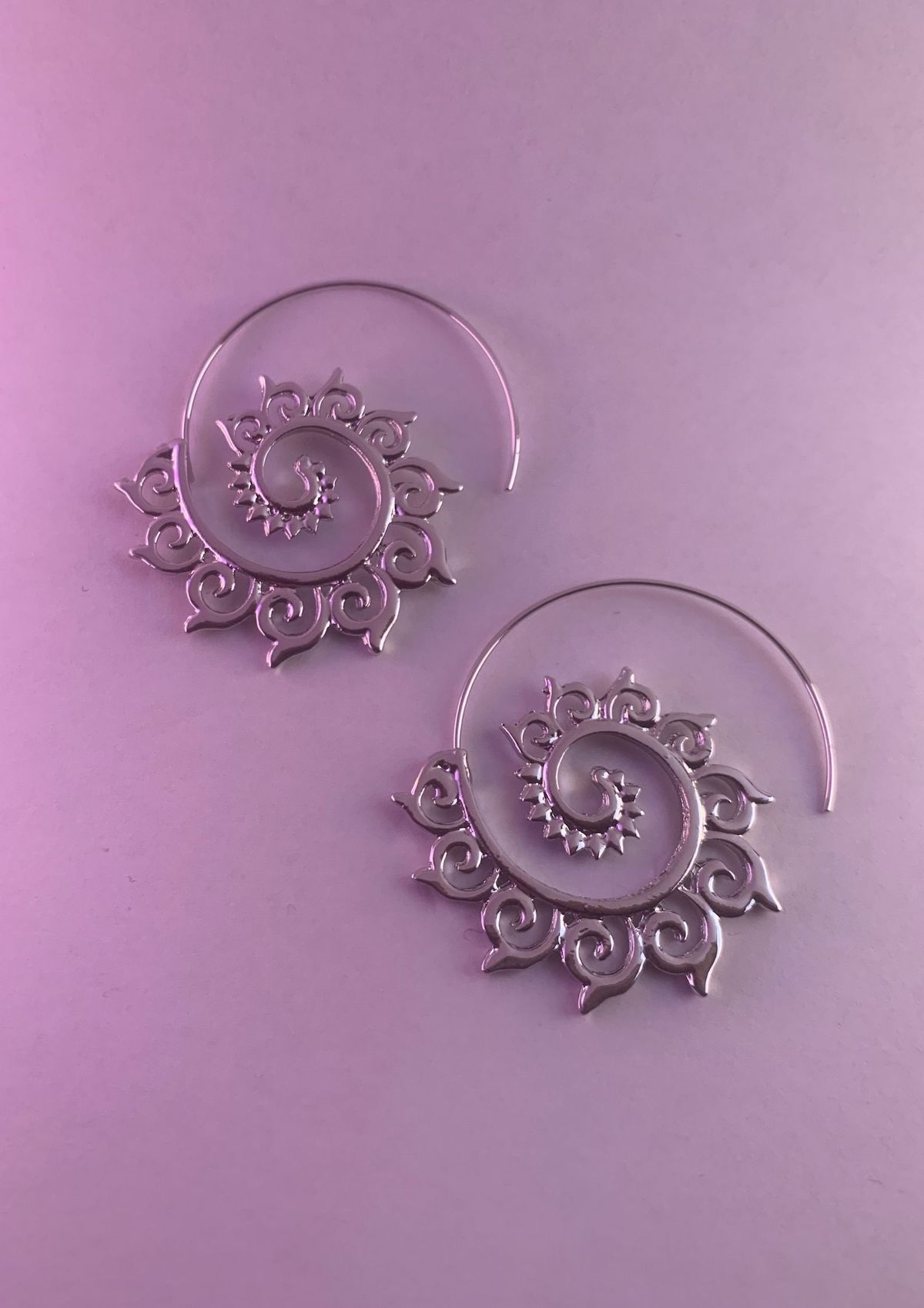 Lotus earrings silver