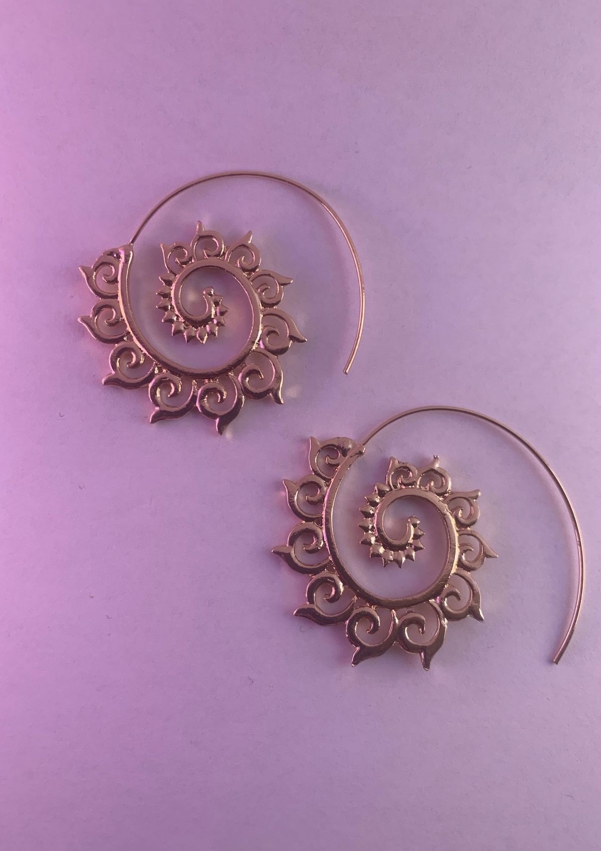 Lotus earrings golden